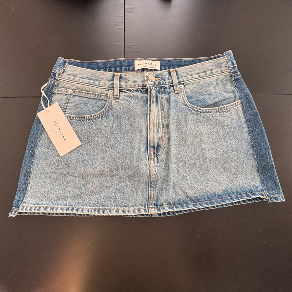 NWT SLVRLAKE 28 ReWorked Mini Skirt Great Divide - Picture 5 of 15